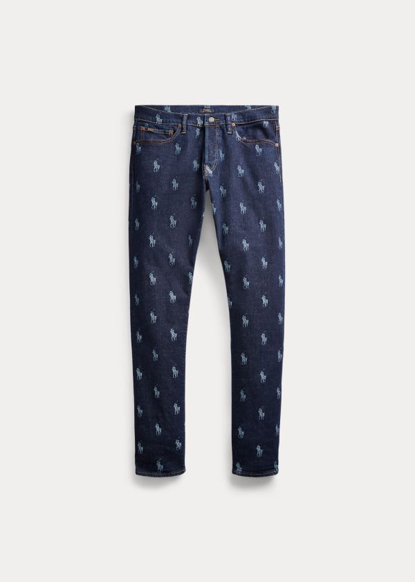 Jeans Polo Ralph Lauren Hombre Azul Marino Multicolor - Sullivan Slim Embroidered - TGVOE3429